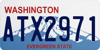 WA license plate ATX2971