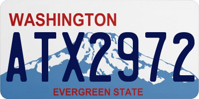 WA license plate ATX2972