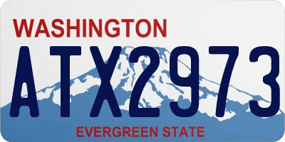 WA license plate ATX2973