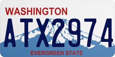 WA license plate ATX2974