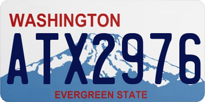 WA license plate ATX2976