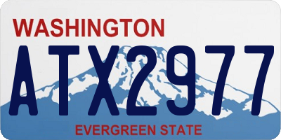 WA license plate ATX2977
