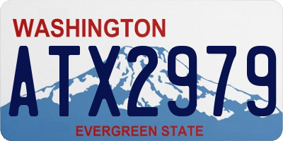 WA license plate ATX2979