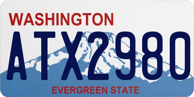 WA license plate ATX2980