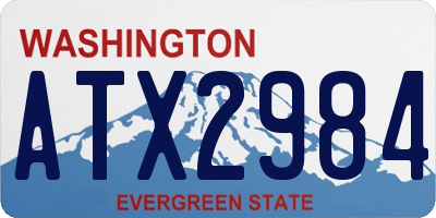 WA license plate ATX2984