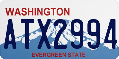 WA license plate ATX2994