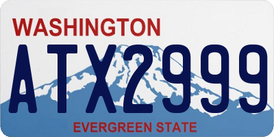 WA license plate ATX2999