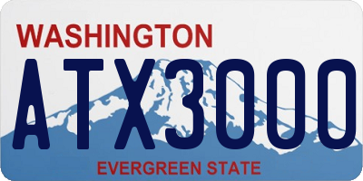 WA license plate ATX3000