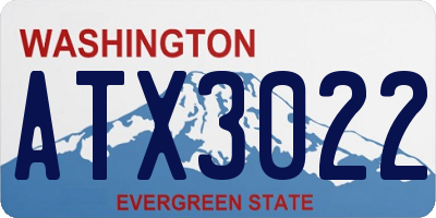 WA license plate ATX3022