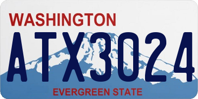 WA license plate ATX3024