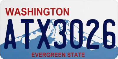 WA license plate ATX3026