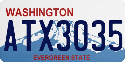 WA license plate ATX3035