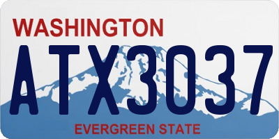 WA license plate ATX3037