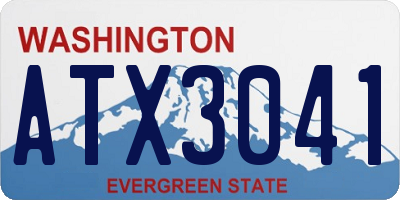 WA license plate ATX3041