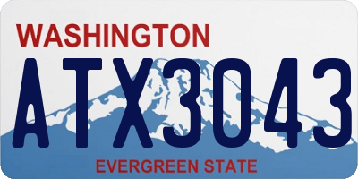 WA license plate ATX3043