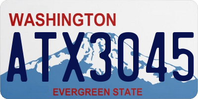 WA license plate ATX3045