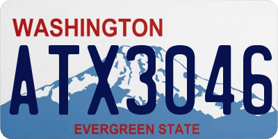WA license plate ATX3046