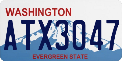 WA license plate ATX3047