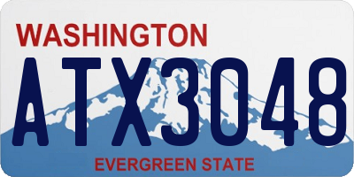 WA license plate ATX3048