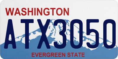 WA license plate ATX3050