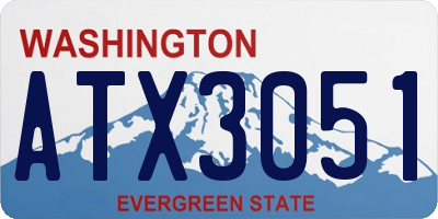 WA license plate ATX3051
