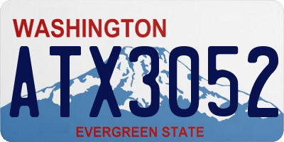 WA license plate ATX3052