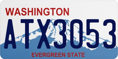 WA license plate ATX3053