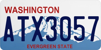 WA license plate ATX3057