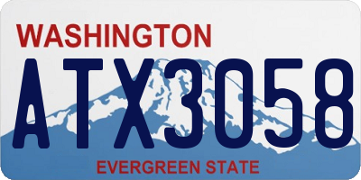WA license plate ATX3058