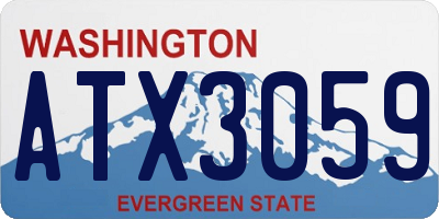 WA license plate ATX3059