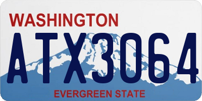 WA license plate ATX3064