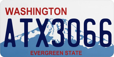 WA license plate ATX3066