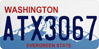WA license plate ATX3067