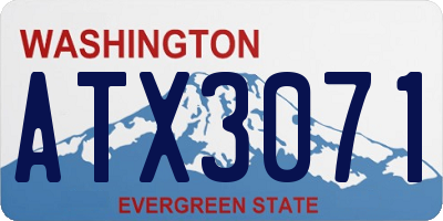 WA license plate ATX3071