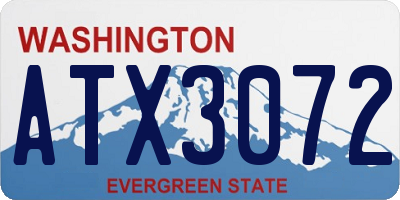 WA license plate ATX3072