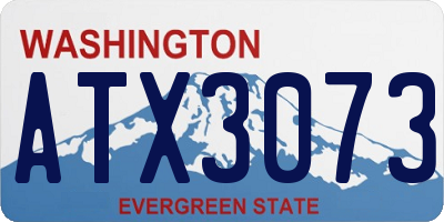 WA license plate ATX3073