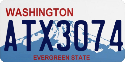 WA license plate ATX3074