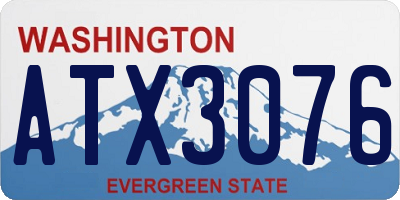 WA license plate ATX3076