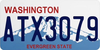 WA license plate ATX3079