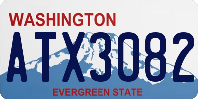 WA license plate ATX3082