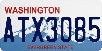 WA license plate ATX3085