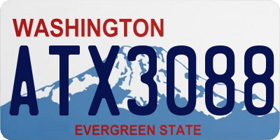 WA license plate ATX3088