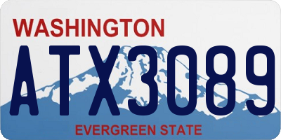 WA license plate ATX3089