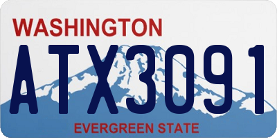 WA license plate ATX3091