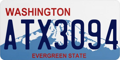 WA license plate ATX3094