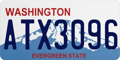 WA license plate ATX3096