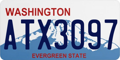 WA license plate ATX3097