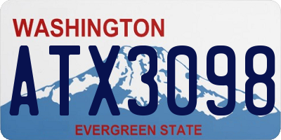 WA license plate ATX3098
