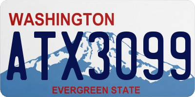 WA license plate ATX3099