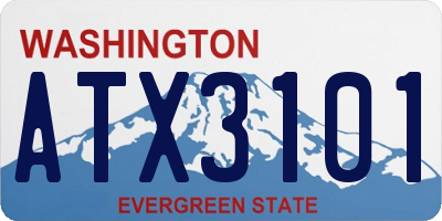 WA license plate ATX3101
